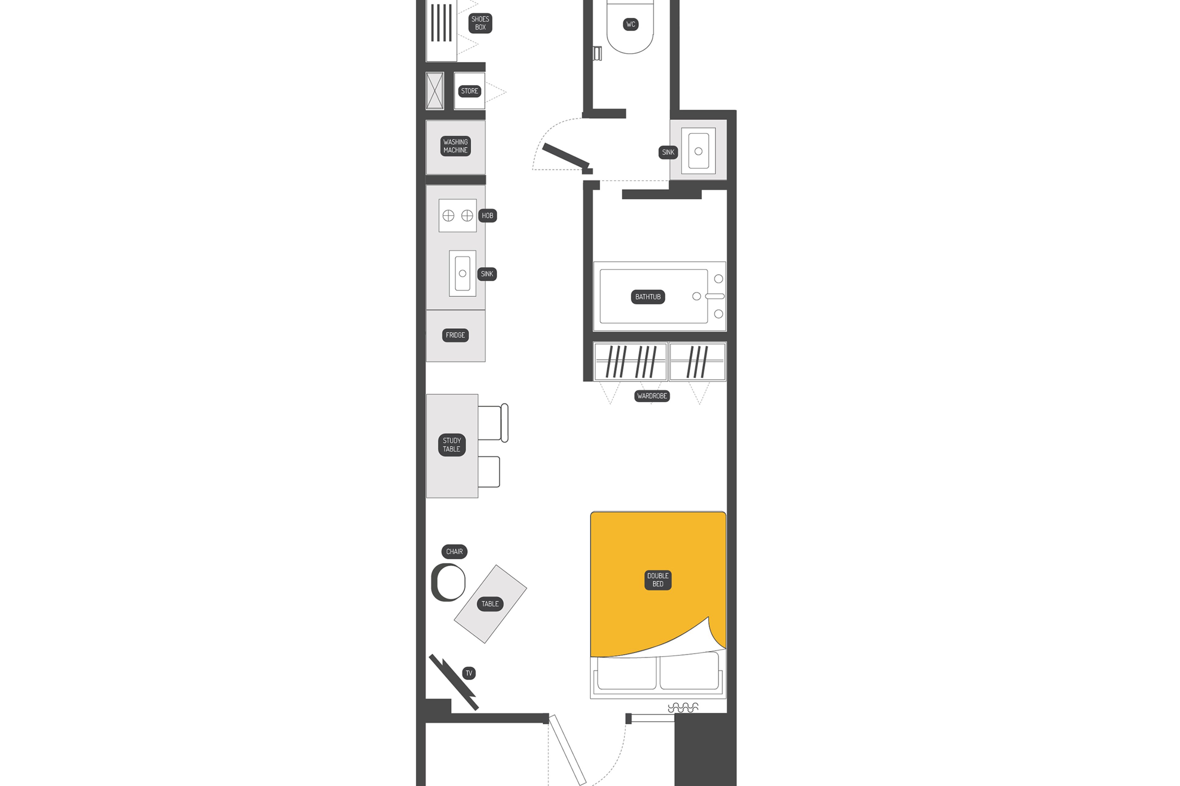 Studio with Balcony（1R）のイメージ
