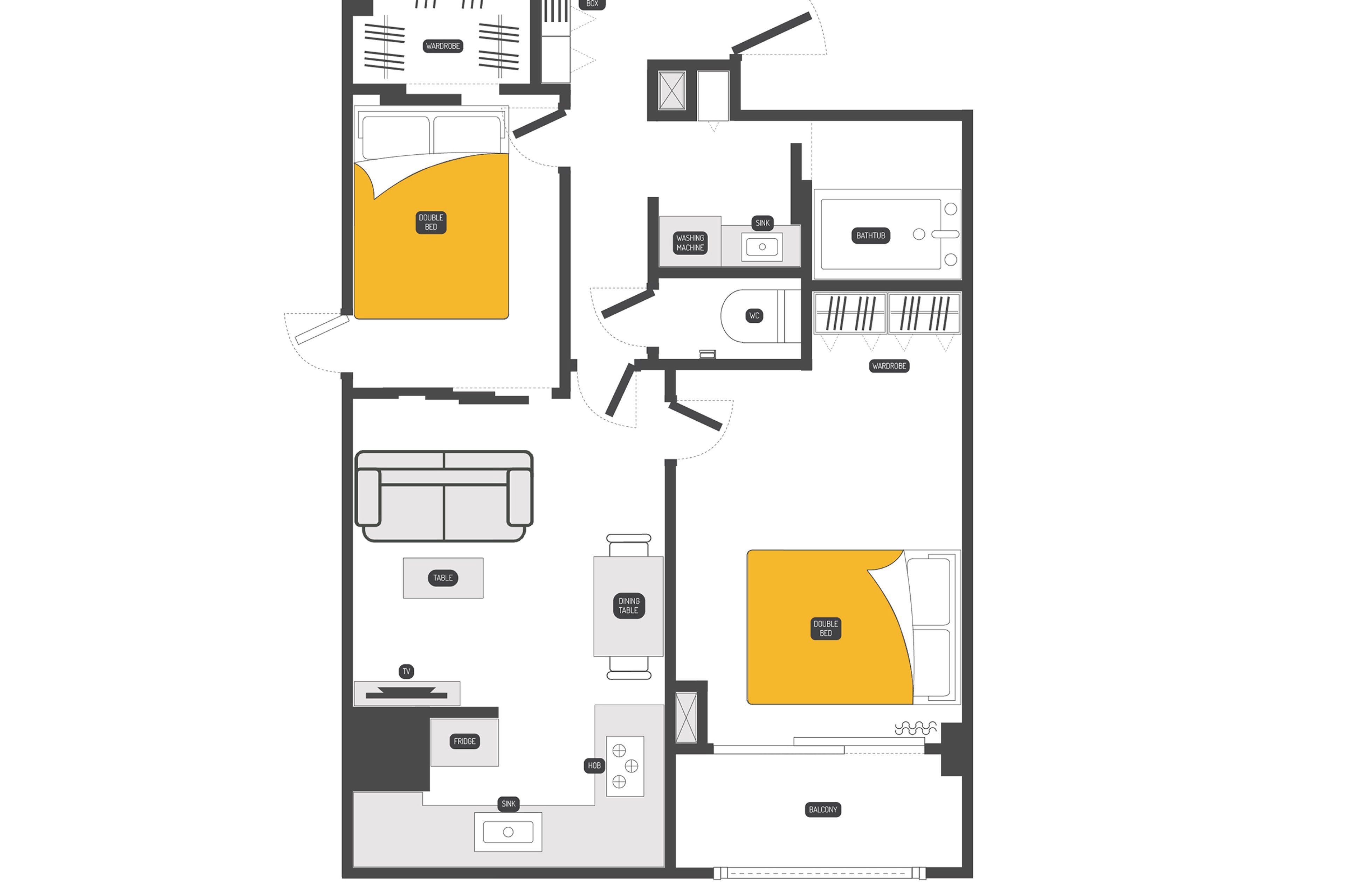 Deluxe 2 Bedroom Aのイメージ