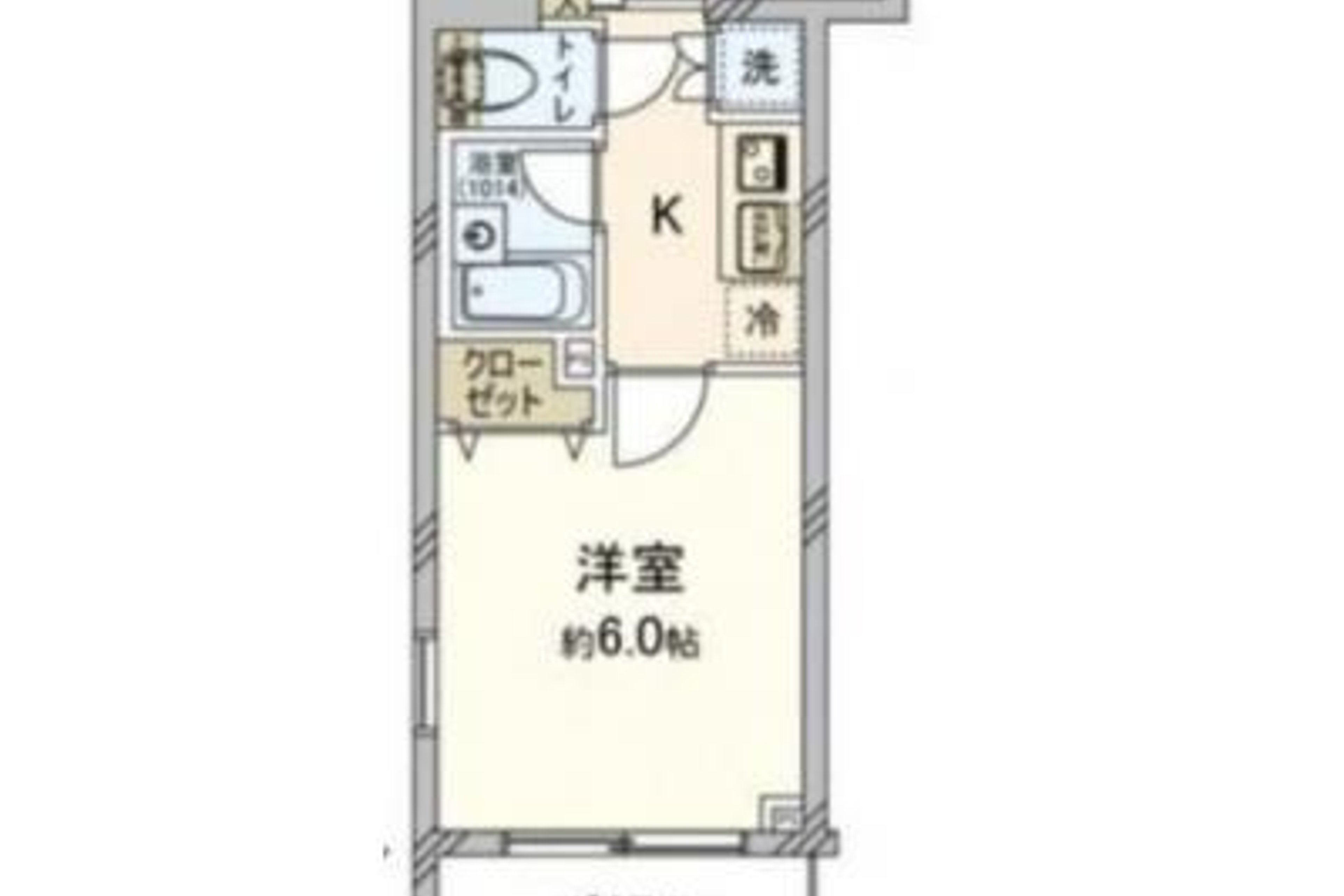 1K(20.21㎡)のイメージ