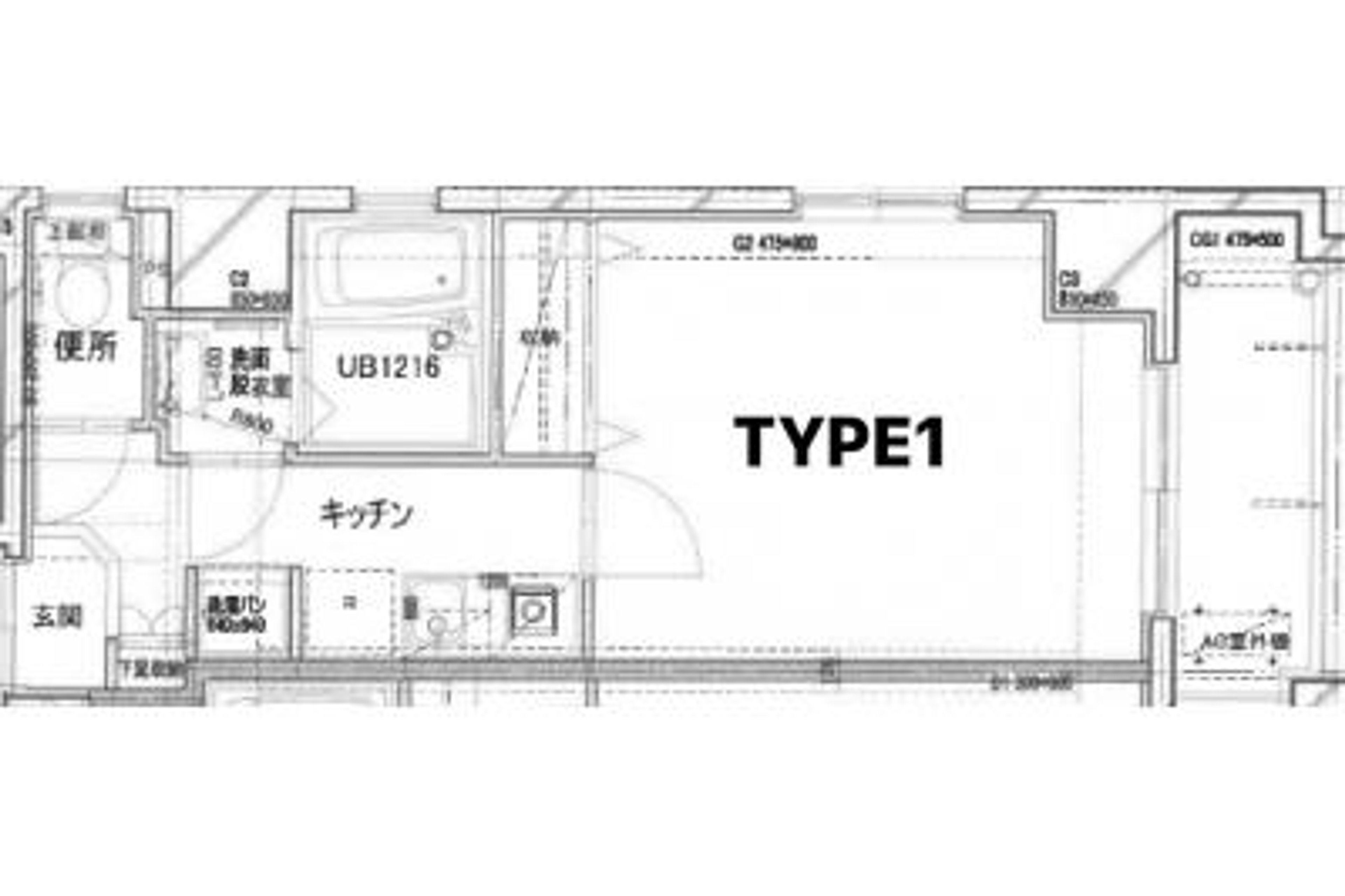 1R(26.64㎡)のイメージ