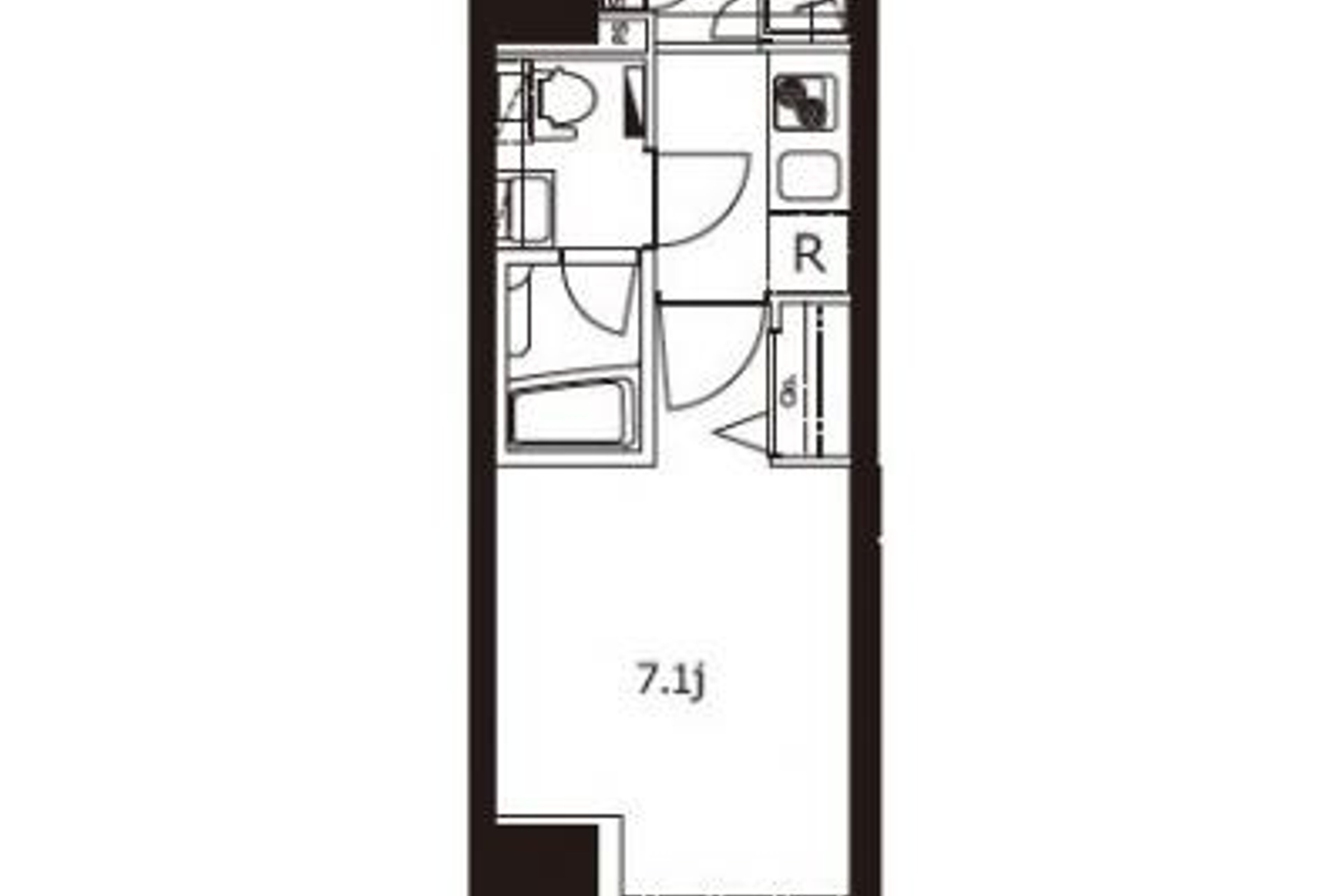 1K(22.72㎡)のイメージ