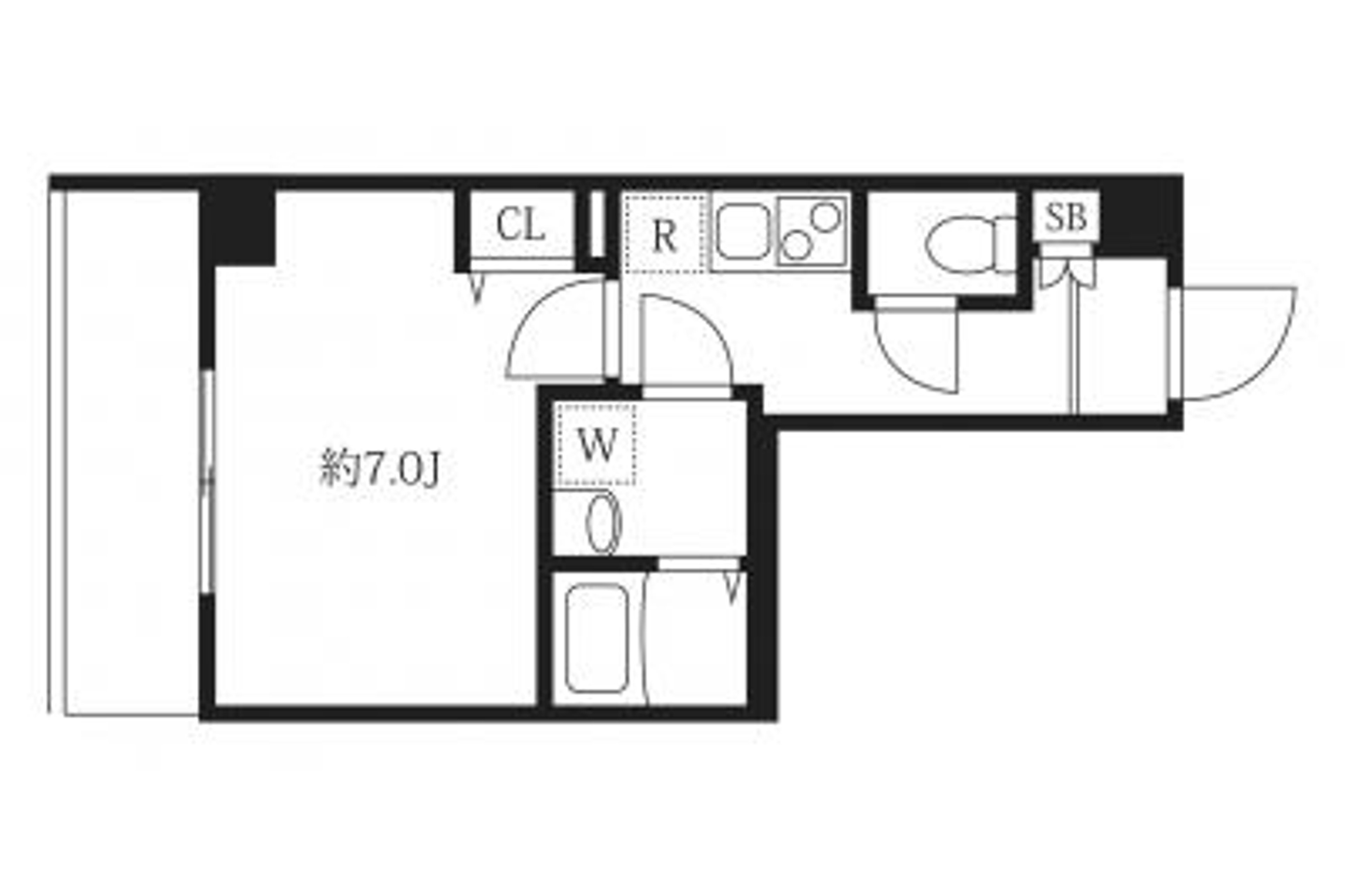 1K(25.79㎡)のイメージ