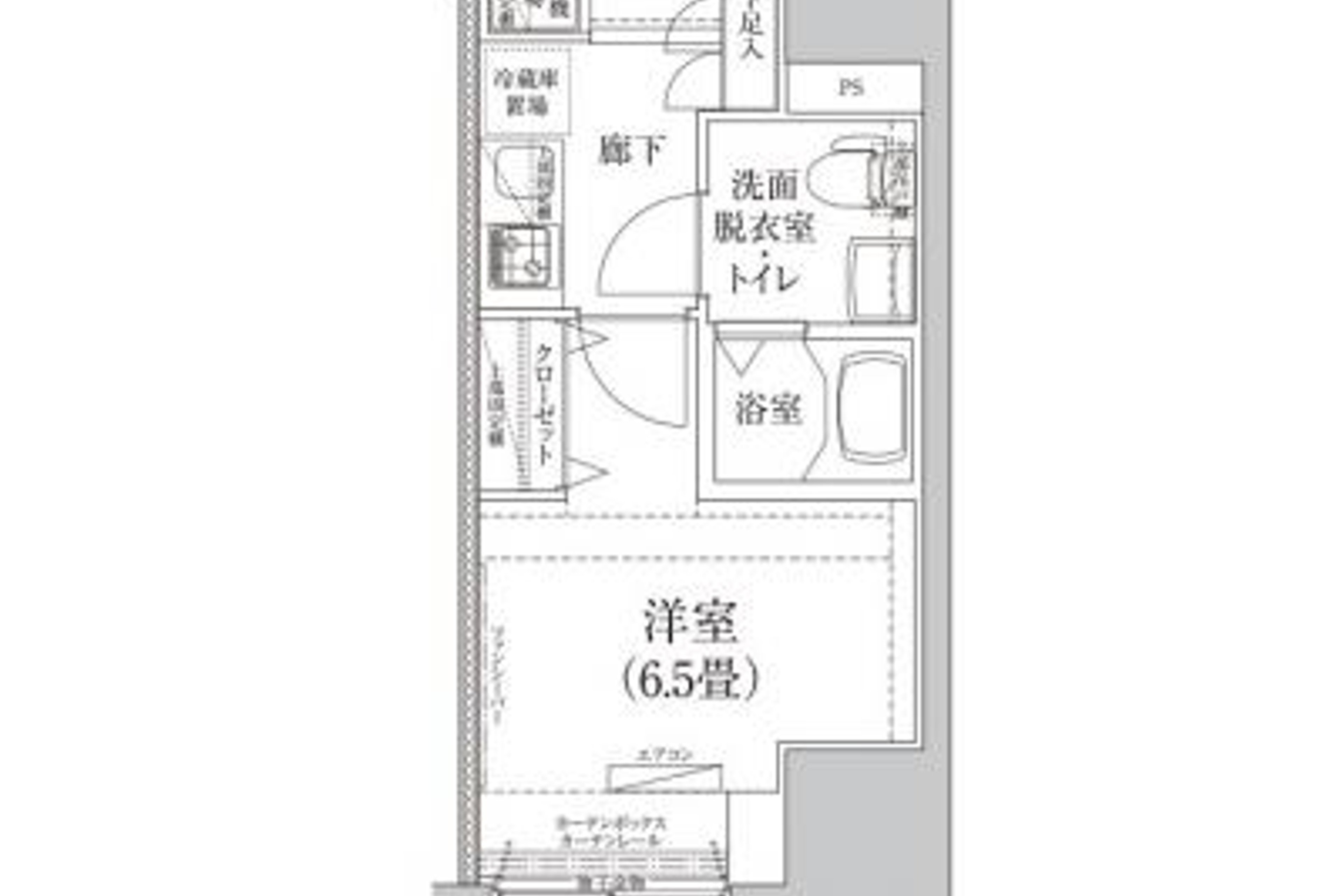 1K(22.44㎡)のイメージ