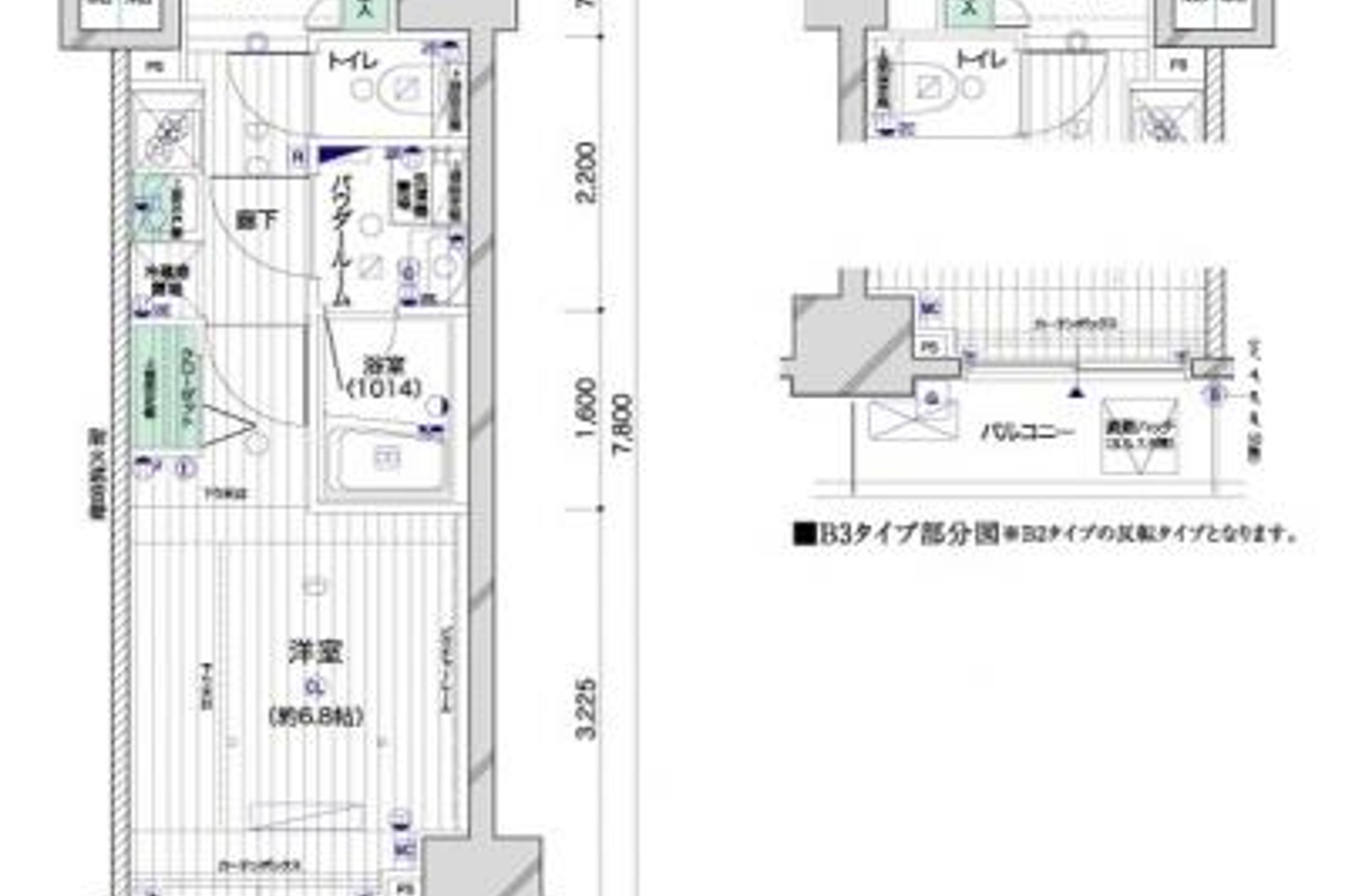1K(22.62㎡)のイメージ