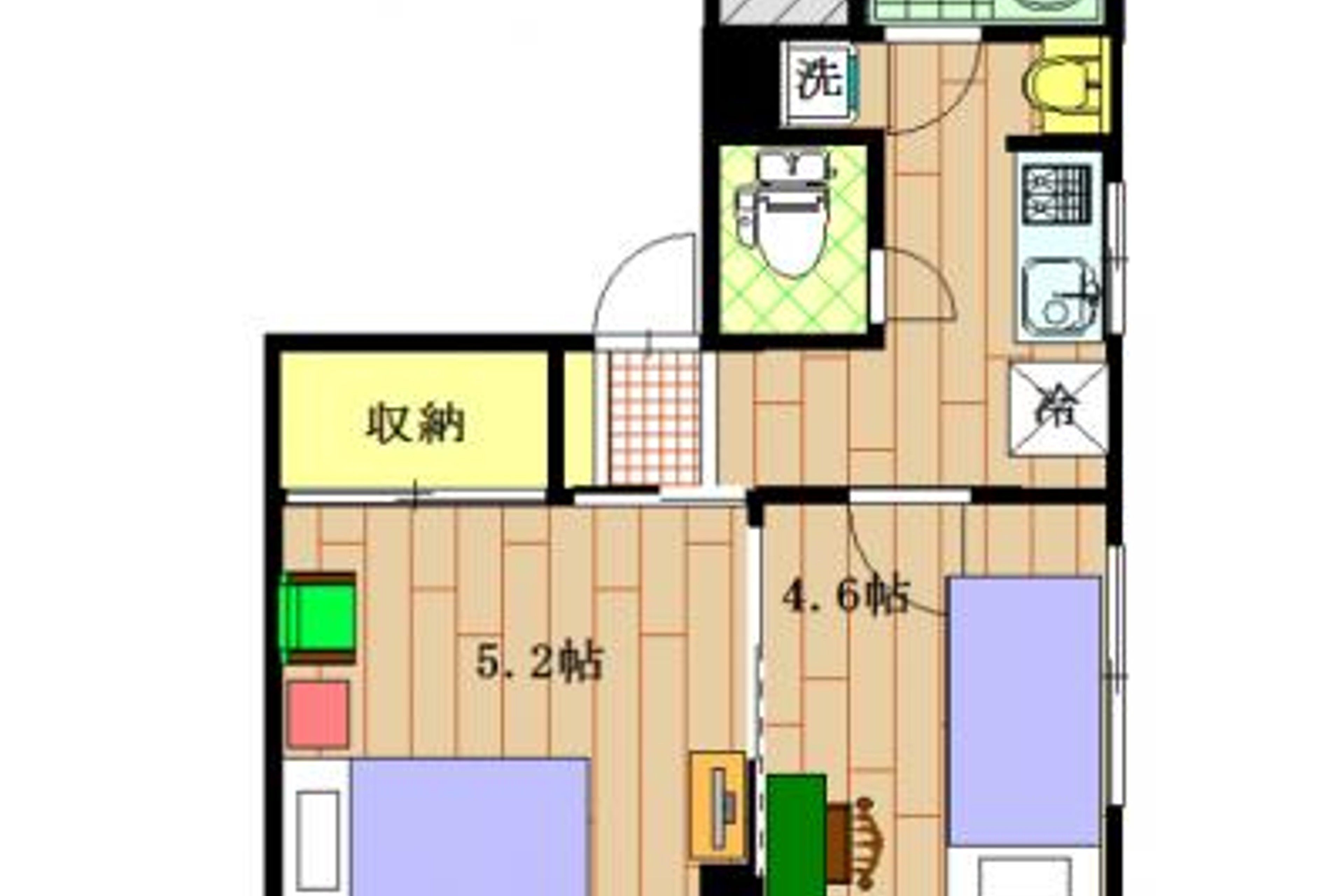 2K(28.64㎡)のイメージ