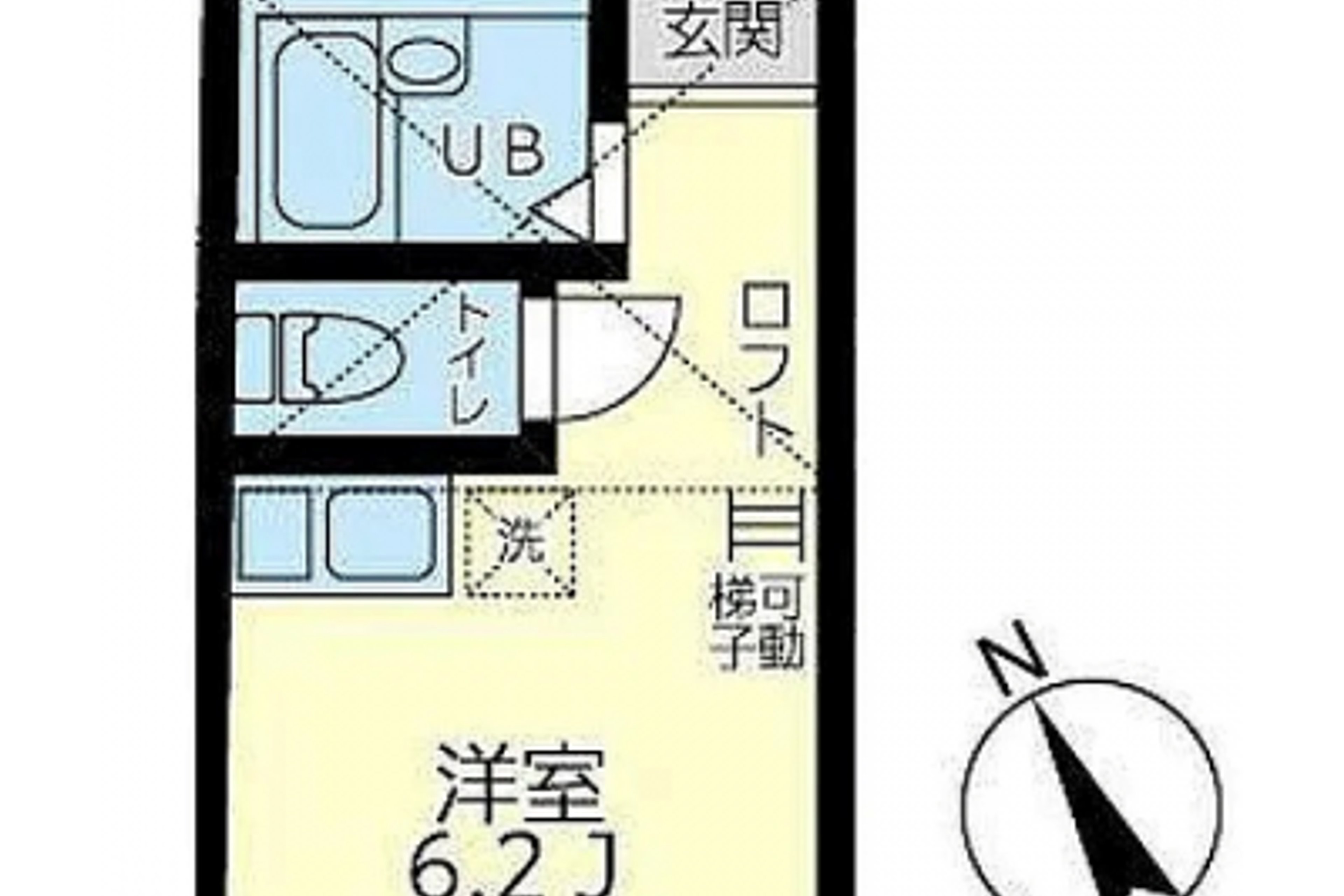 1R(ロフト)(12.07㎡)のイメージ