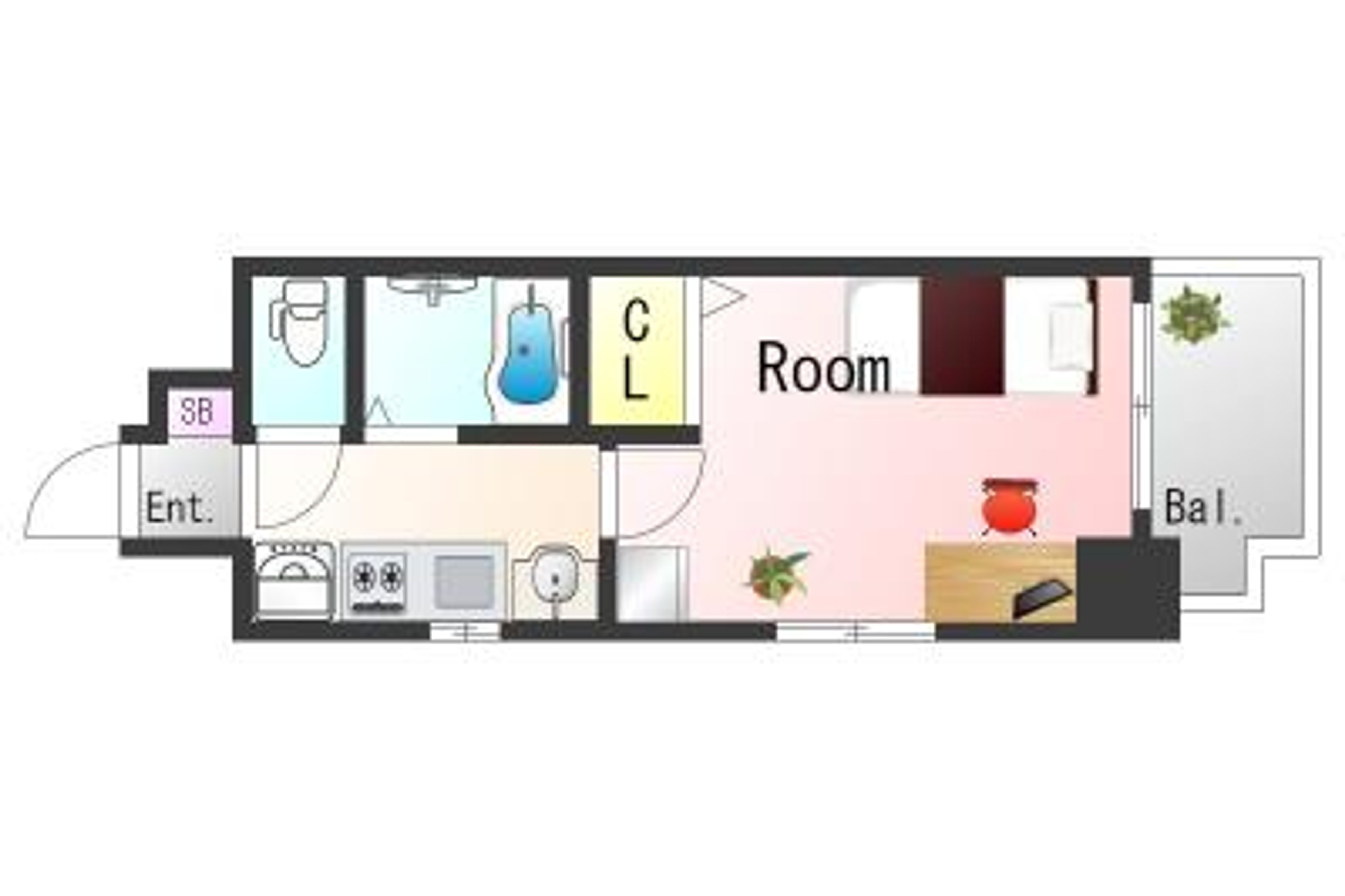 1K(20㎡)のイメージ