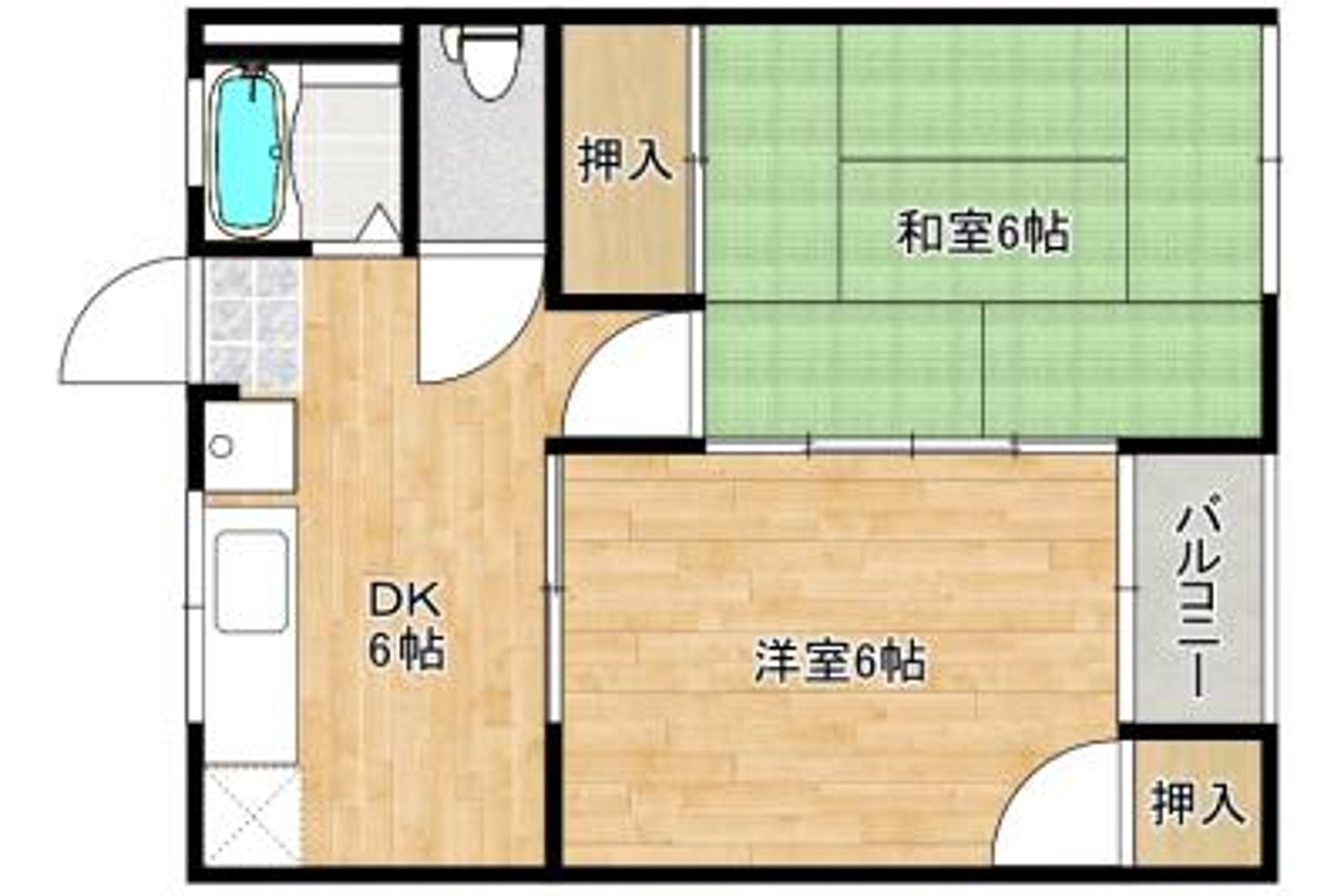 2DK(38.1㎡)のイメージ