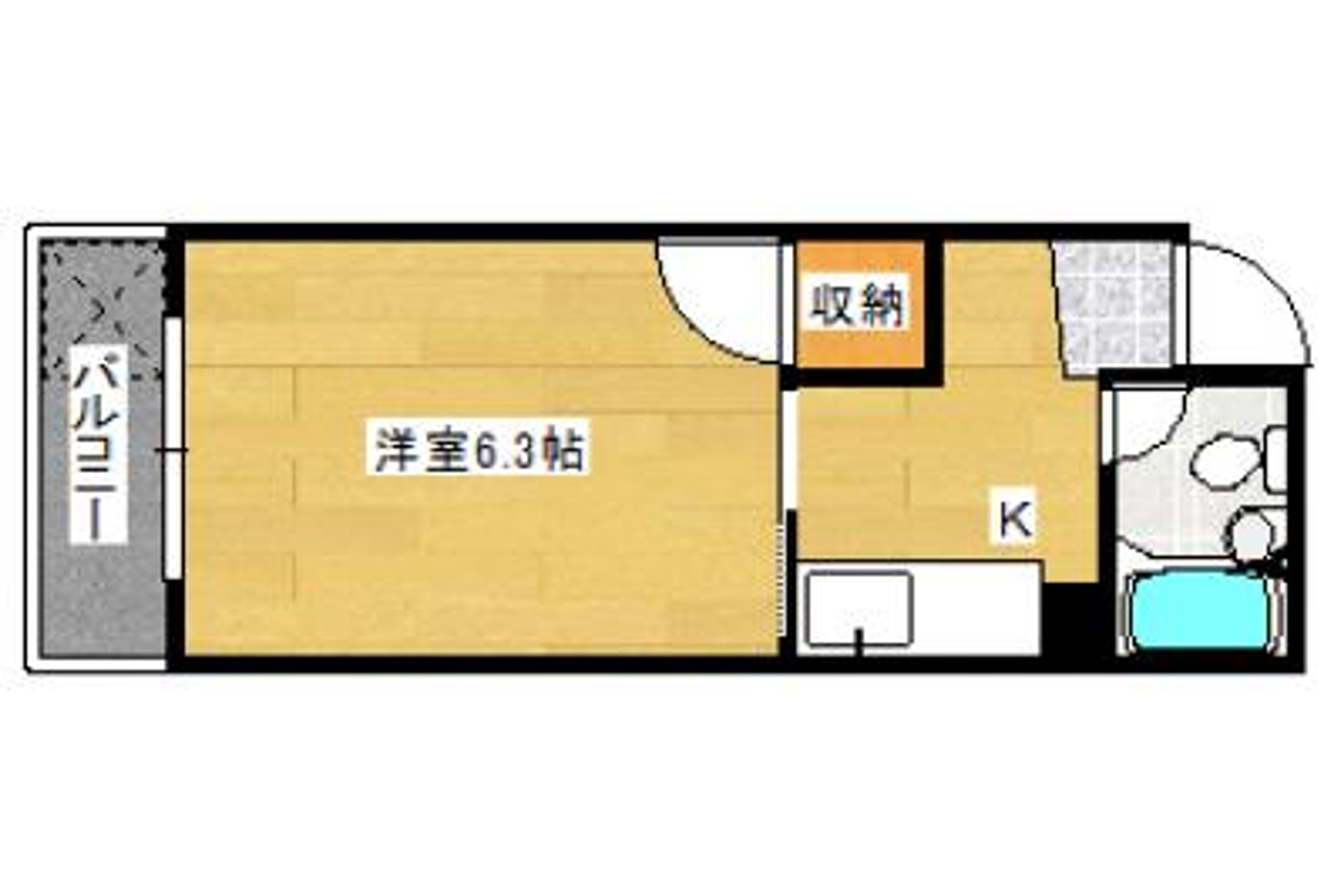 1K(21.03㎡)のイメージ