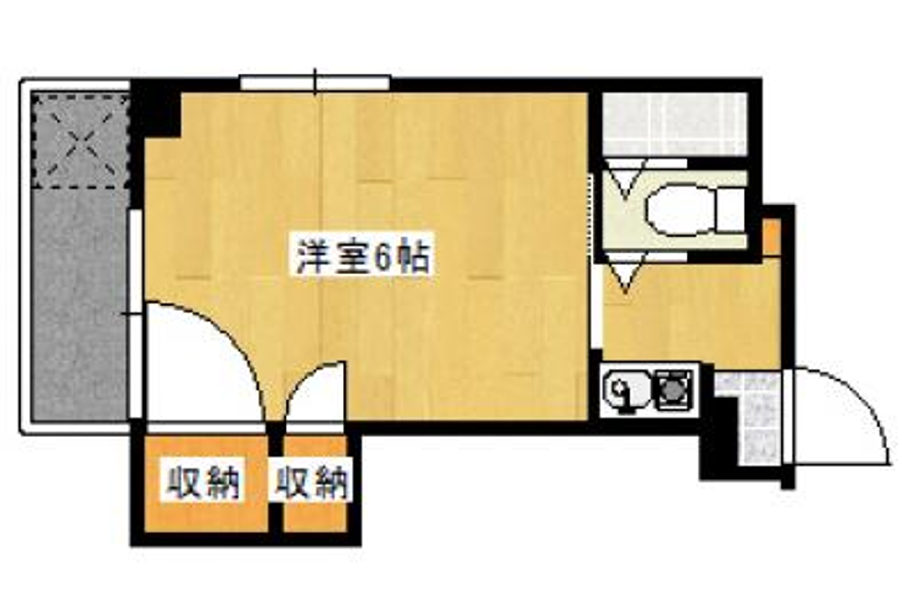 1K(21㎡)のイメージ