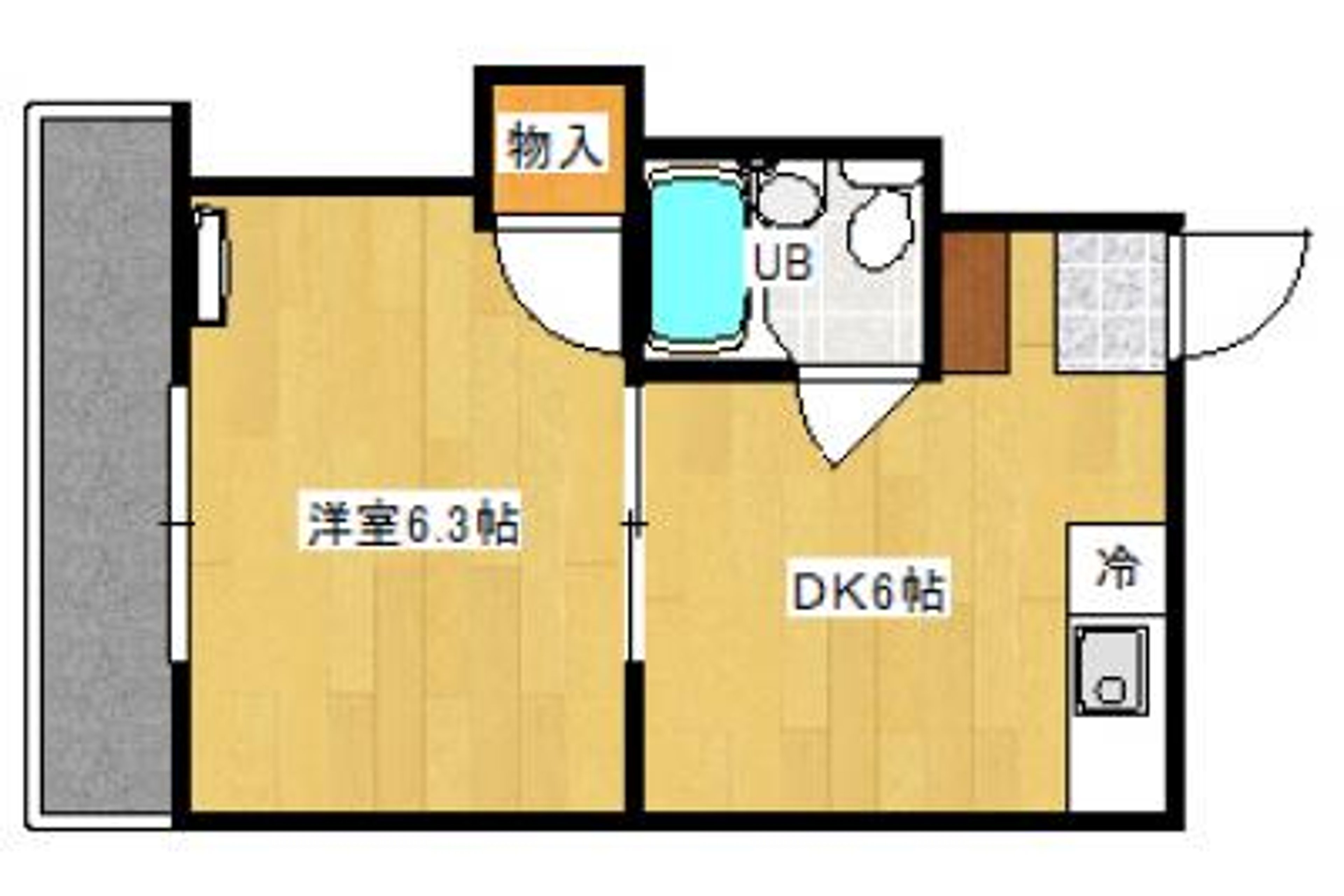 1R(18㎡)のイメージ