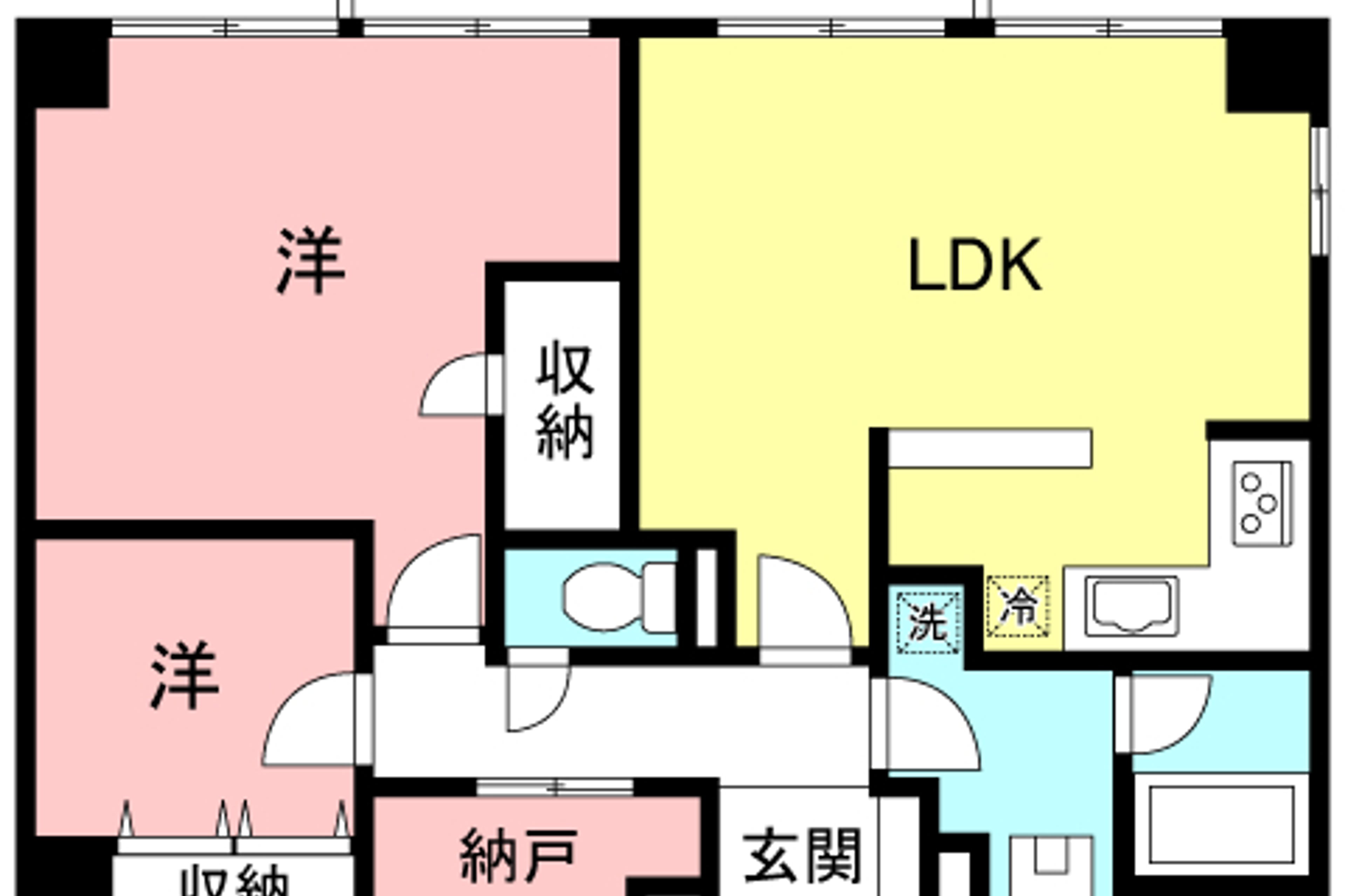 2SLDK（禁煙）のイメージ