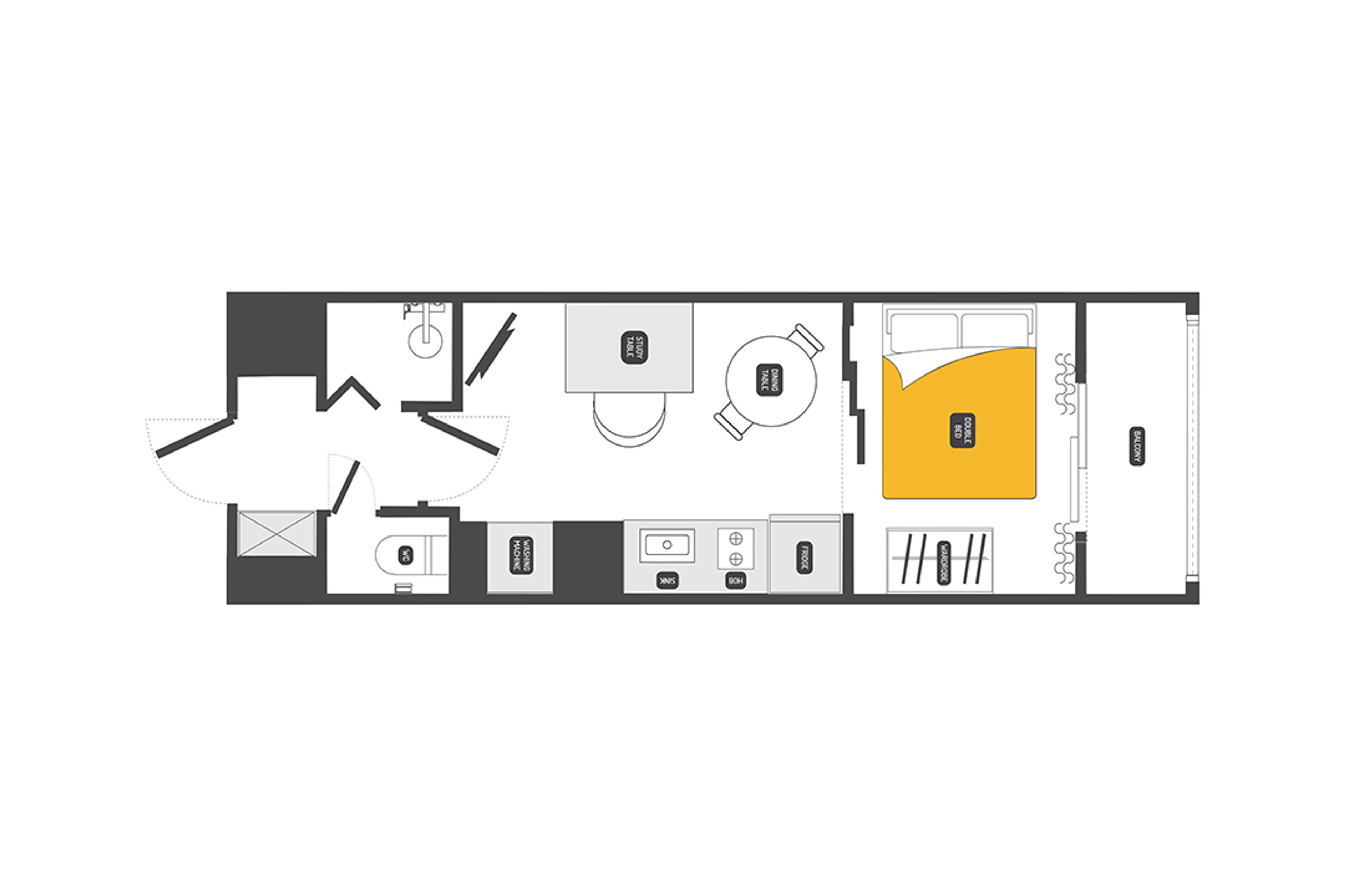 1 Bedroom（1LDK）のイメージ