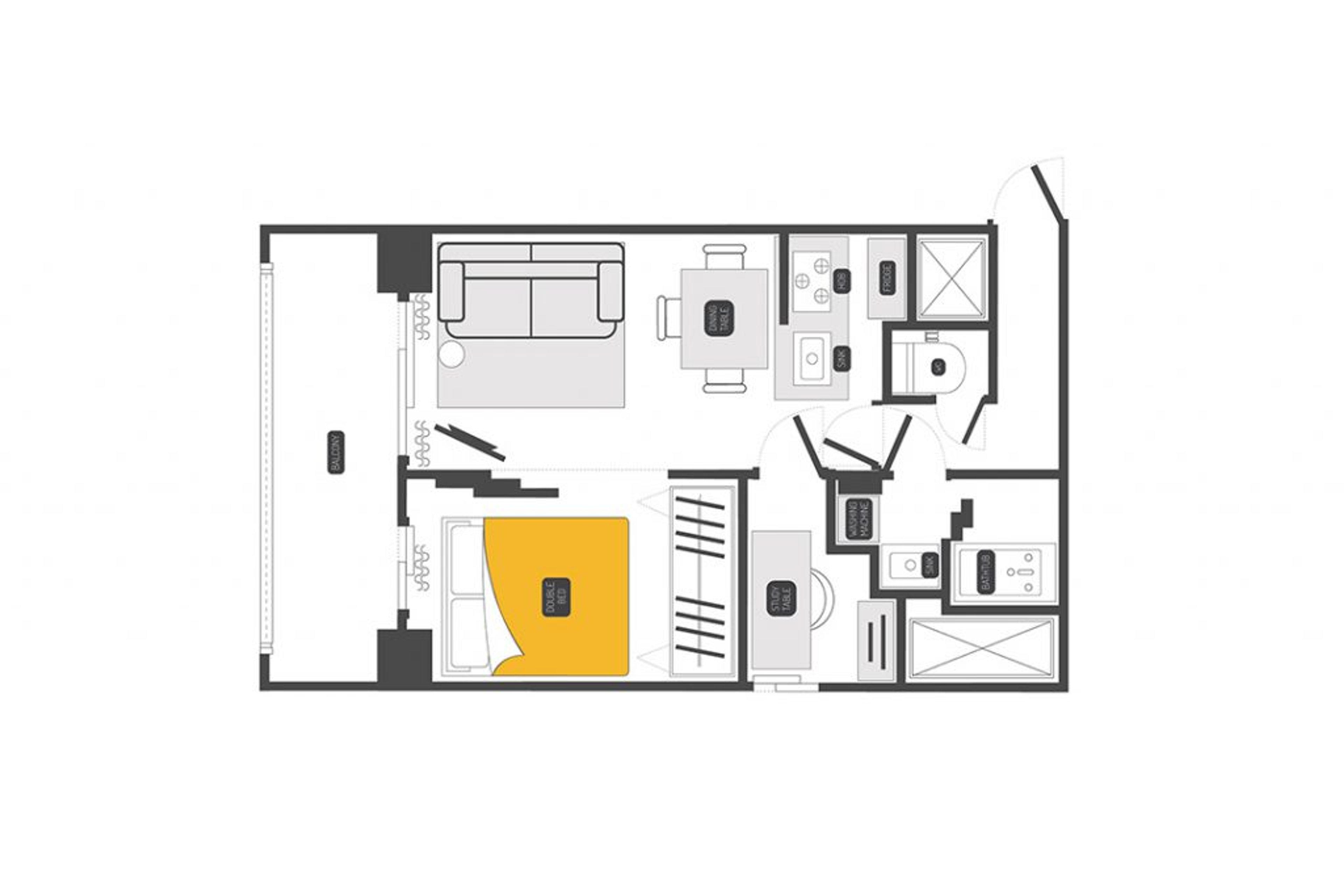 1 Bedroom（1LDK）のイメージ