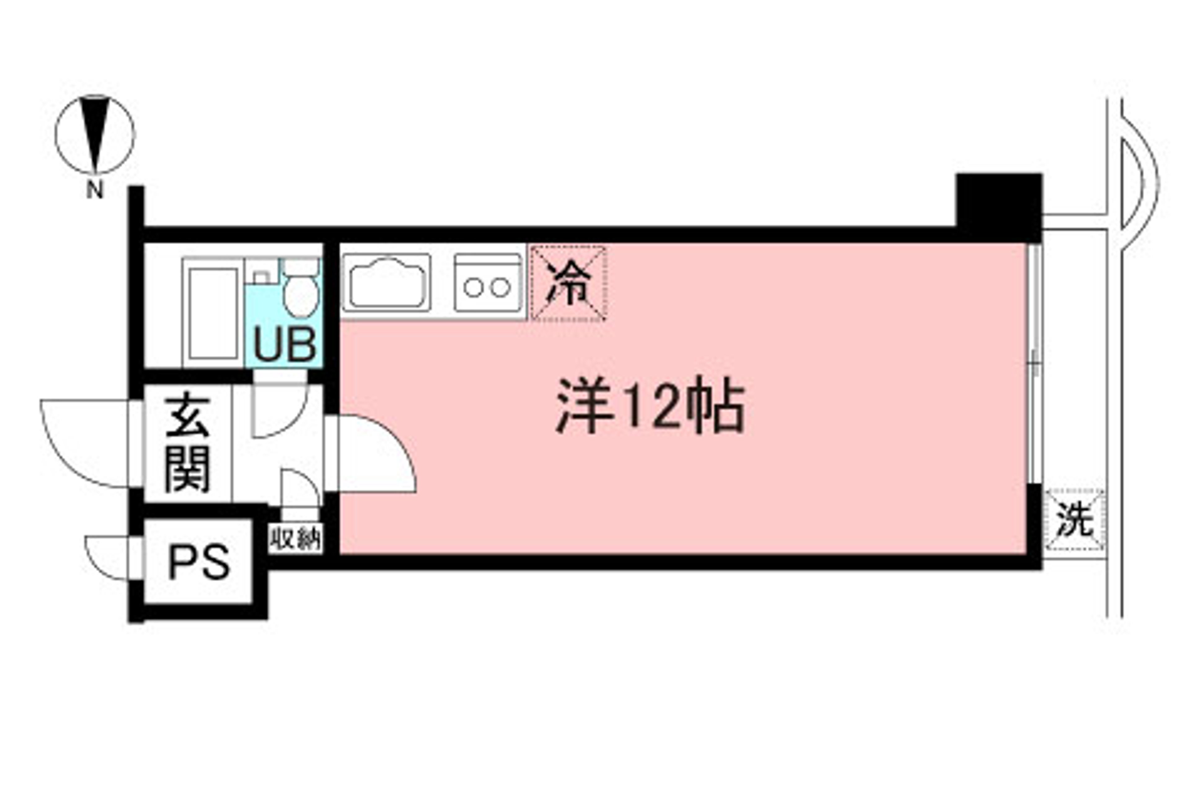 1K（禁煙）のイメージ
