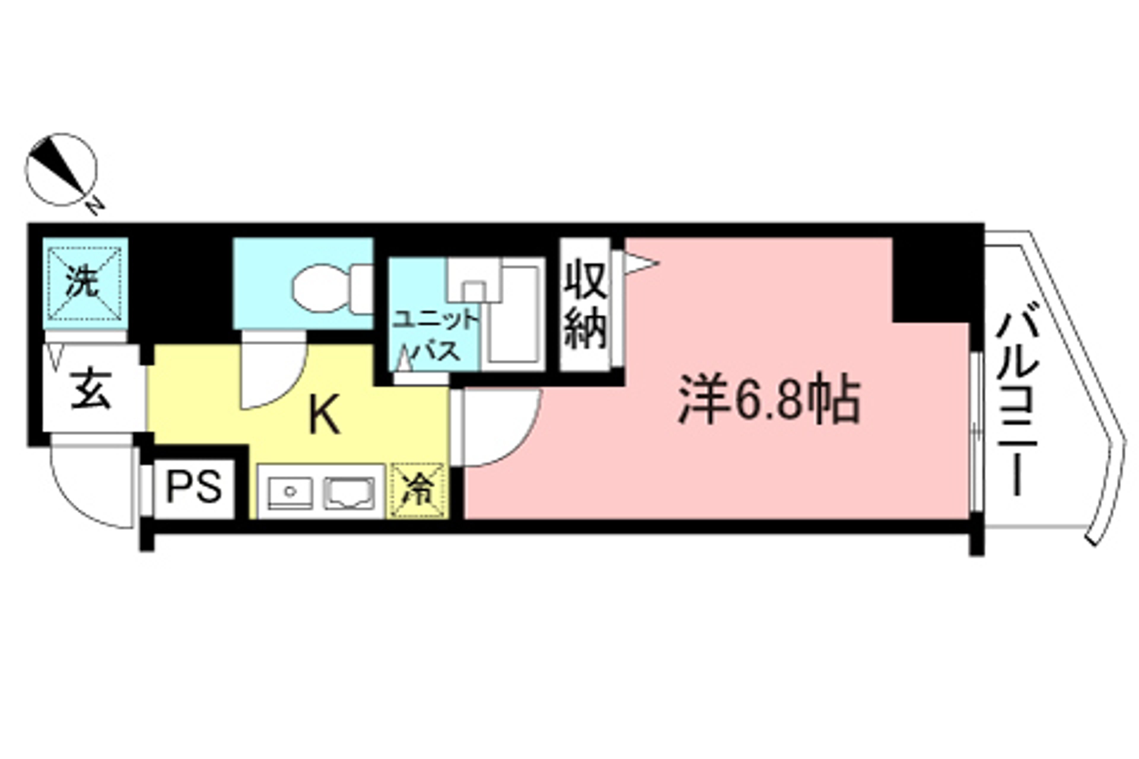 1K（禁煙）のイメージ