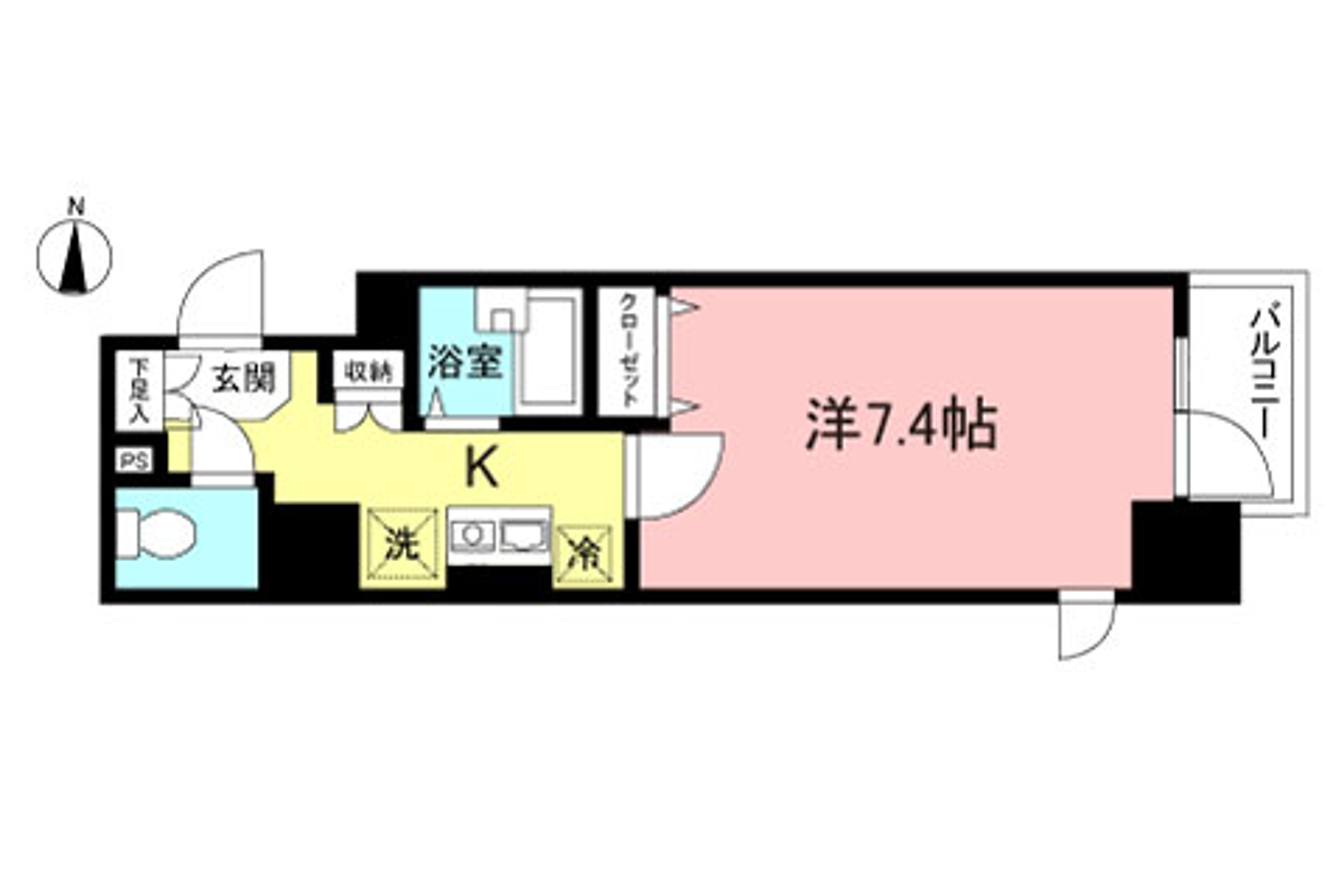 1K（禁煙）のイメージ