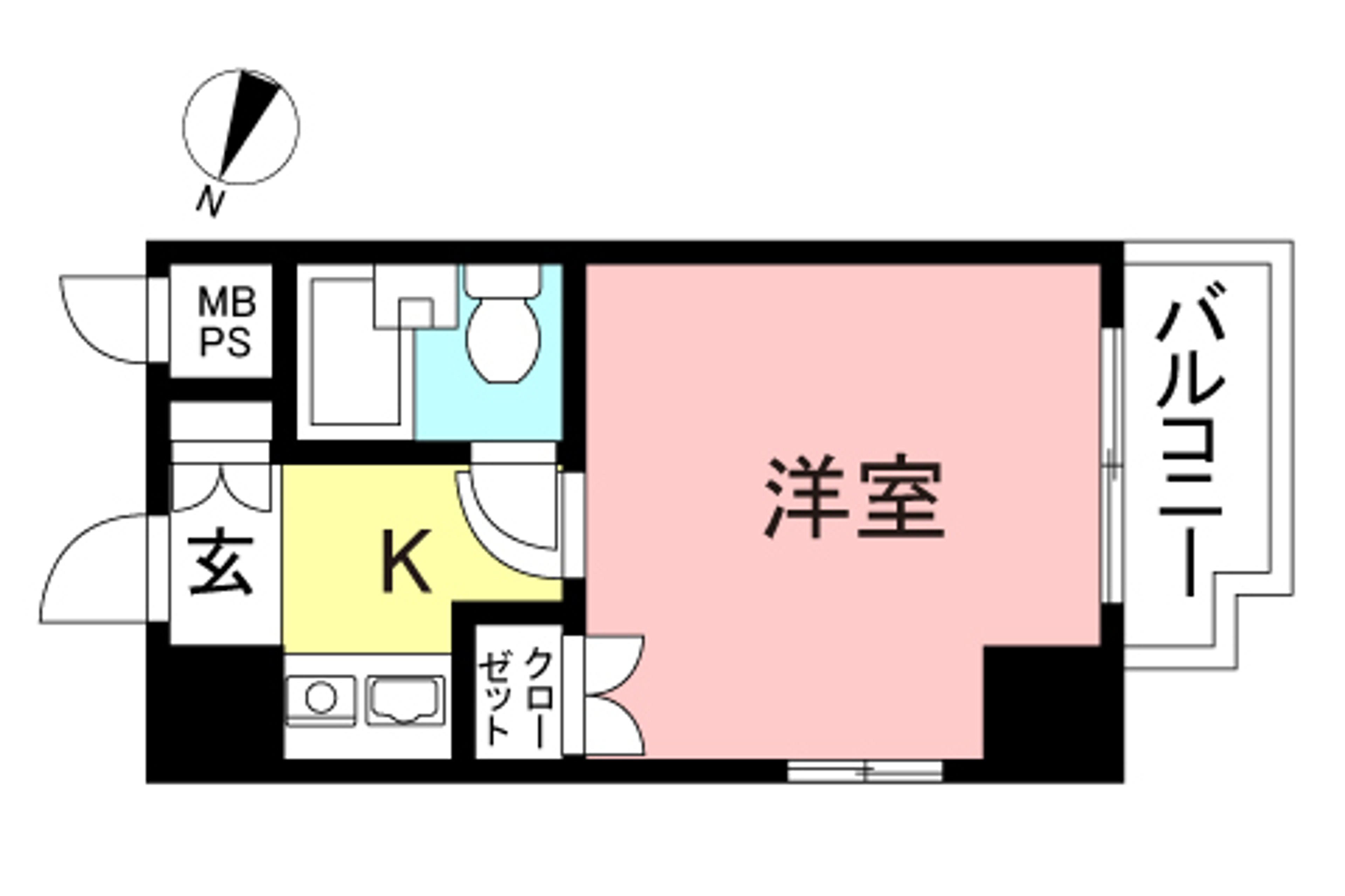 1K（禁煙）のイメージ