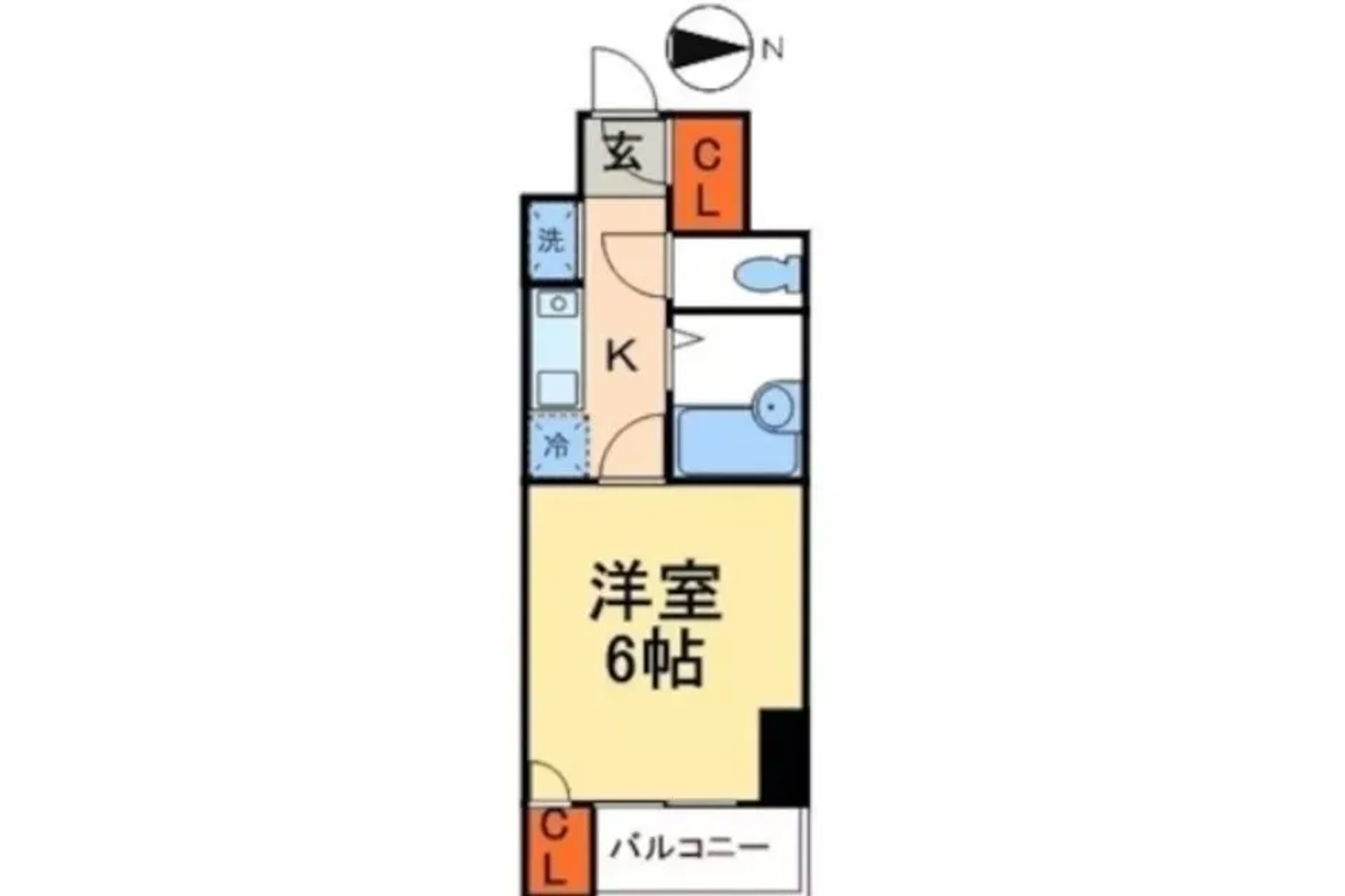 1K（禁煙）のイメージ