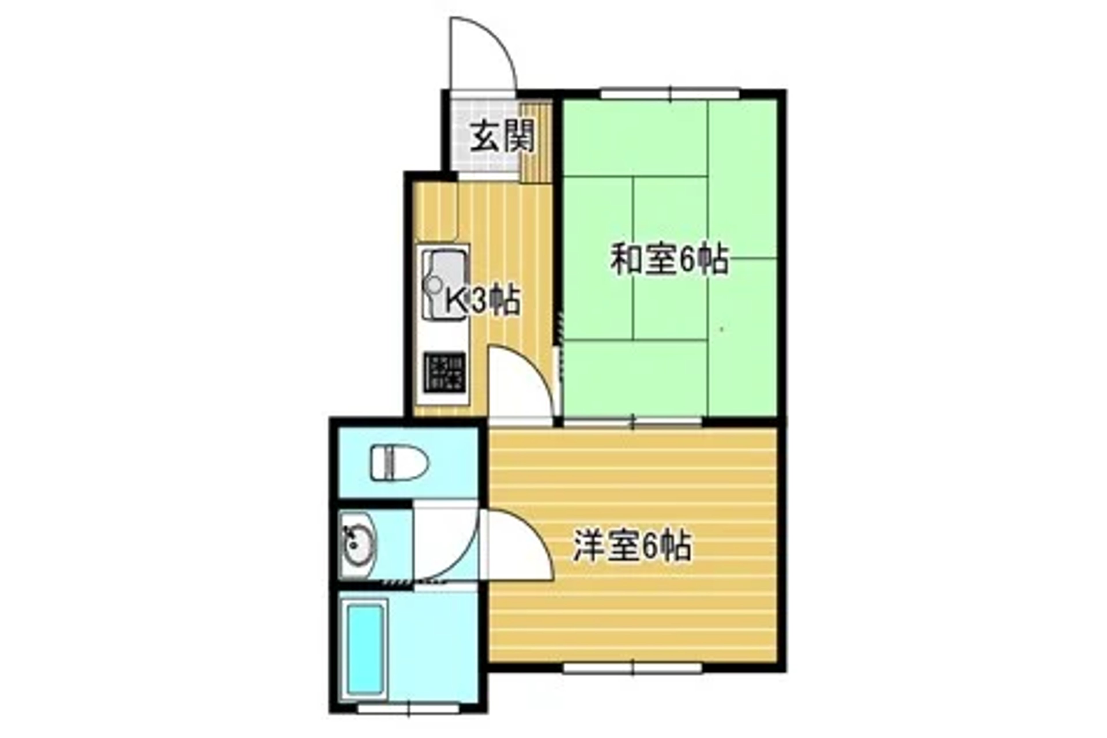 2DK（禁煙）のイメージ