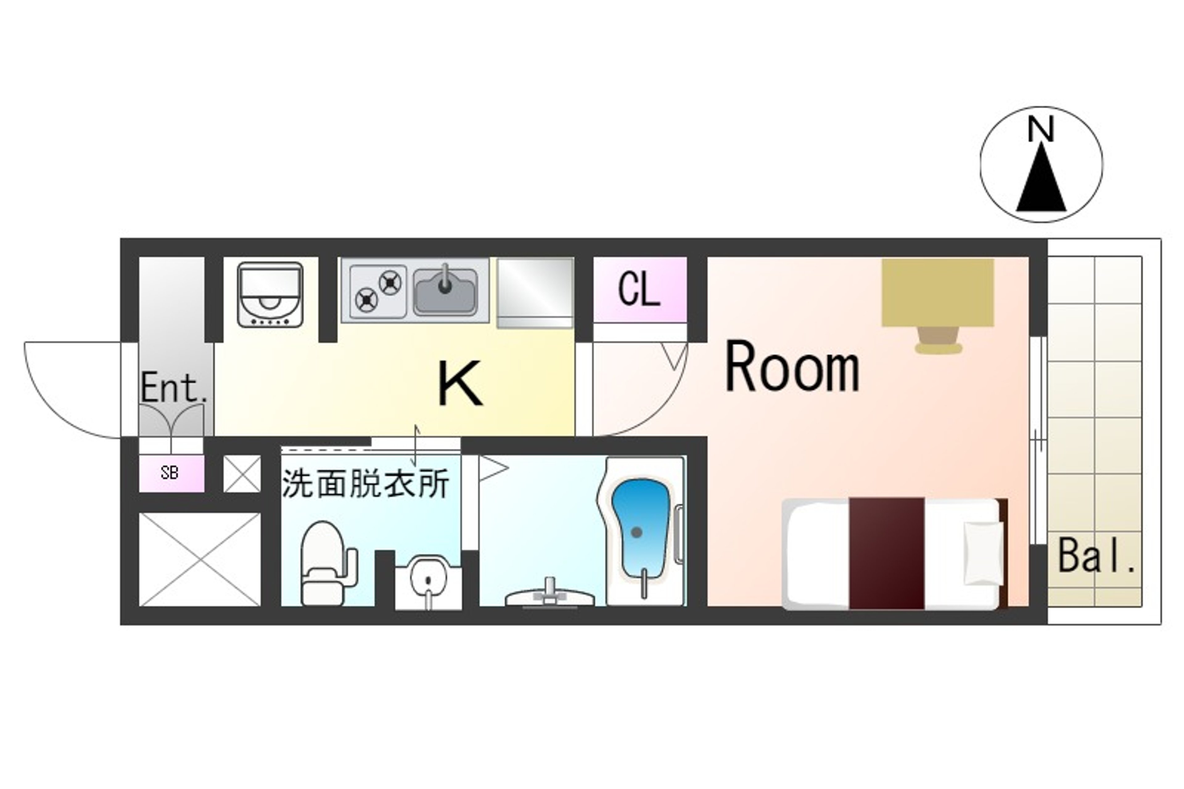 1K(禁煙)のイメージ