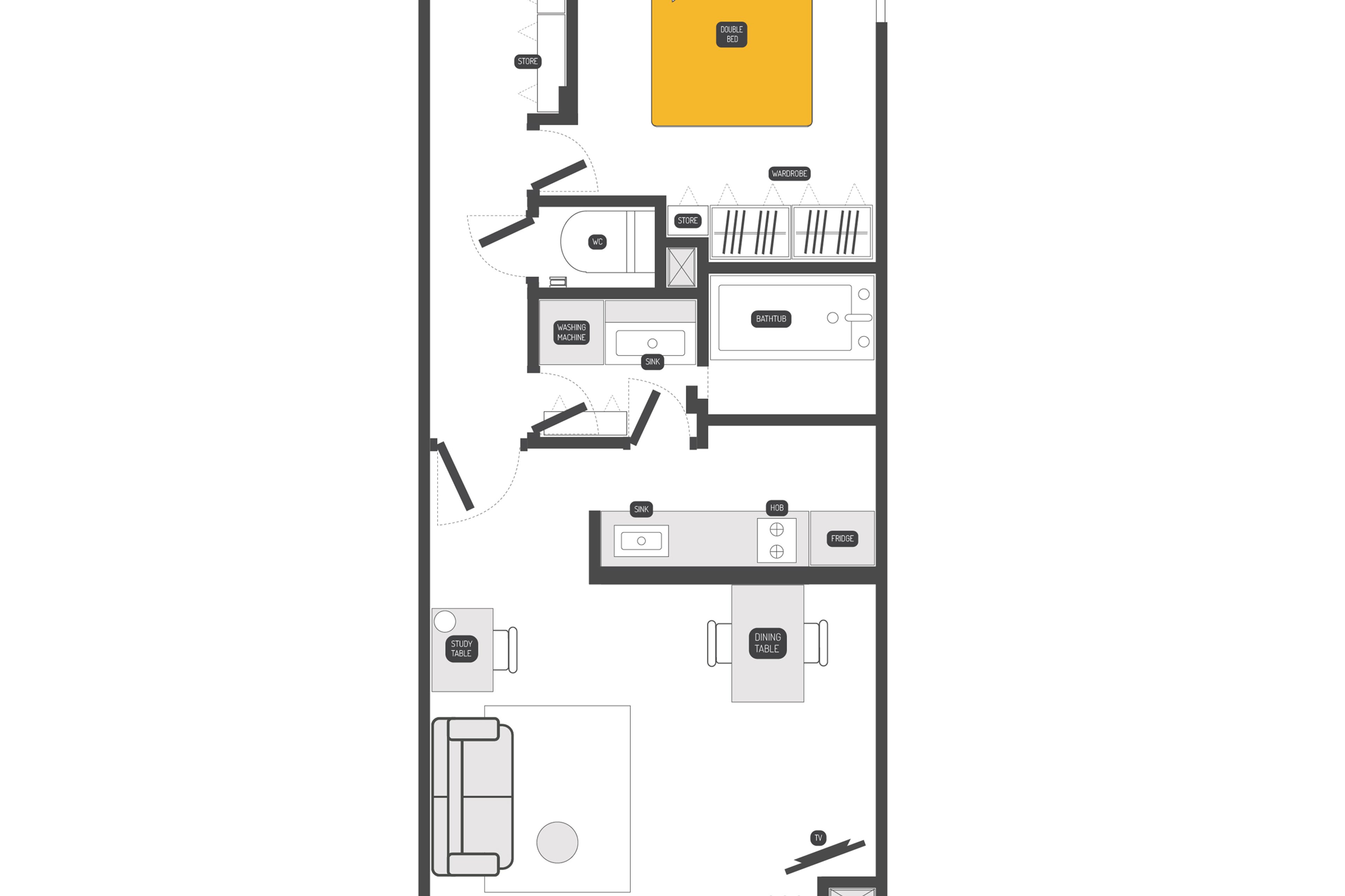 Executive 1 Bedroom A（禁煙）のイメージ