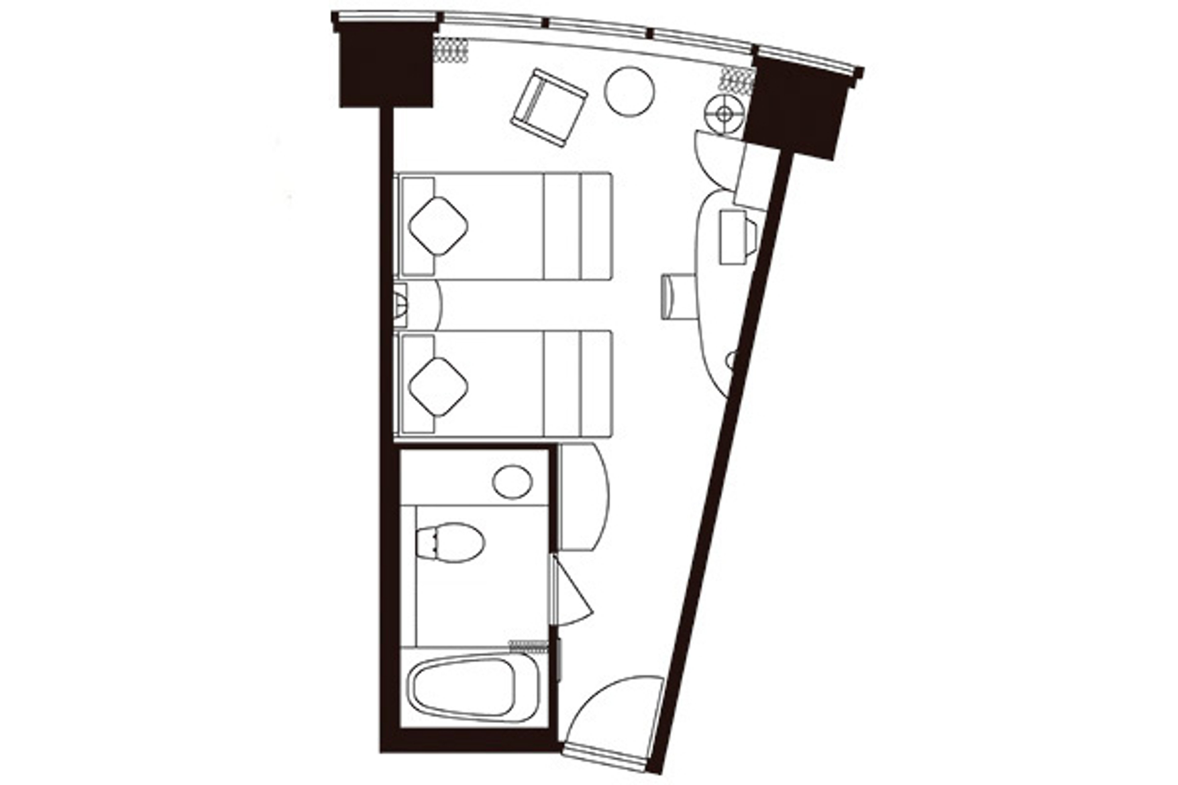 【早割！冬を先取り14泊〜】21階ツイン(禁煙)※特別枠のイメージ